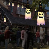 LED Halloween Flashing Light Ghost Festival Dress Up Glowing Wizard Hat Lamp Decor Hanging Lantern 2024 Halloween Decoration