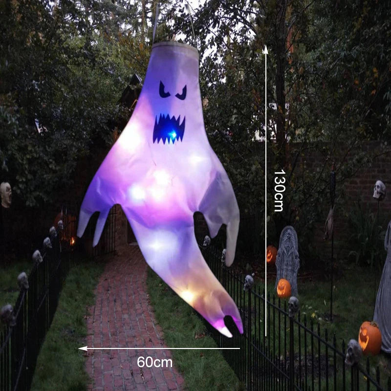 Halloween LED Light Hanging Ghost For Halloween Party Home Outdoor Indoor Decoration Large Glowing Spooky Lamp Horror Props 2024