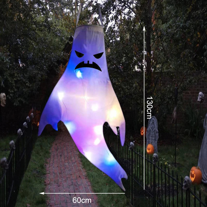 Halloween LED Light Hanging Ghost For Halloween Party Home Outdoor Indoor Decoration Large Glowing Spooky Lamp Horror Props 2024