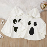 Kid Halloween Costume Ghost Print Hood Cape Cosplay Clothes Cloak for Baby Boys and Girls  Fancy Dress Performance Halloween