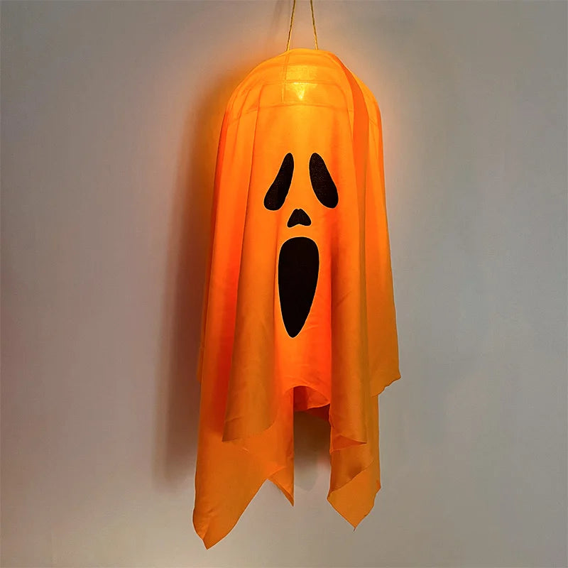 Halloween LED Glow Ghost Lights for Home Indoor Outdoor Hanging Decoration Haunted House Horror Props Bar Supplies 2024 New